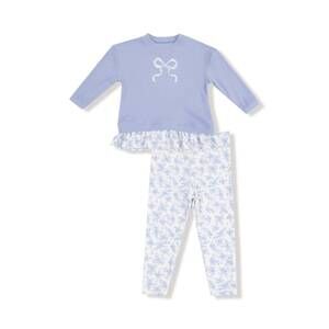 NEW ANGEL DEAR girl's waffle pullover & ribbed leggings set in blue